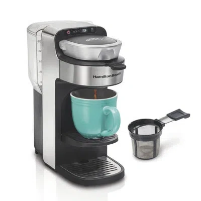 Hamilton Beach ® The Scoop® Single-serve Coffee Maker With Removable Reservoir Stainless Steel In Silver;black