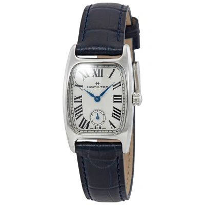 Hamilton Boulton Silver-white Dial Blue Leather Ladies Watch H13321611 In Black