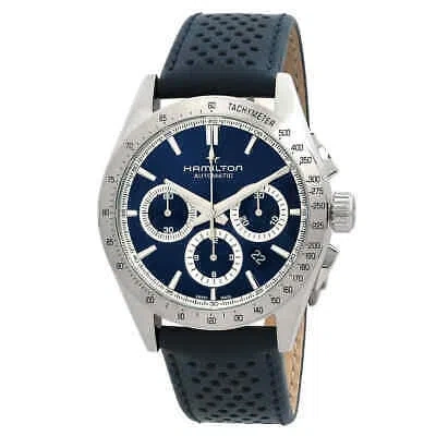 Pre-owned Hamilton Chronograph Automatic Blue Dial Men's Watch H36616640