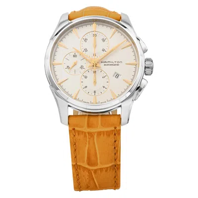 Pre-owned Hamilton H32586511 Jazz Master Brown Automatic Leather