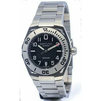 Pre-owned Hamilton H78615135 Khaki Navy Sub Analog Auto Self Wind Silver Men Watch