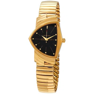 Hamilton Black Dial Asymmetric Ladies Watch H24301131 In Gold