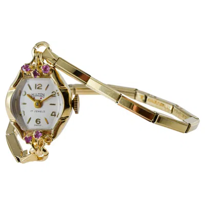Pre-owned Hamilton Hilton 14kt Solid Yellow Gold Art Deco Ladies Watch