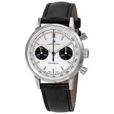 Pre-owned Hamilton Intra-matic Chronograph Hand Wind White Dial Men's Watch H38429710
