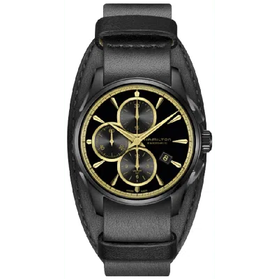 Hamilton Jazzmaster Auto Chrono Black Dial Leather Strap Men's Watch H32506730