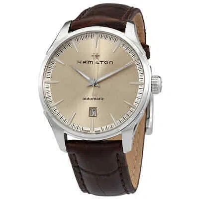 Pre-owned Hamilton Jazzmaster Automatic Beige Dial Men's Watch H32475520