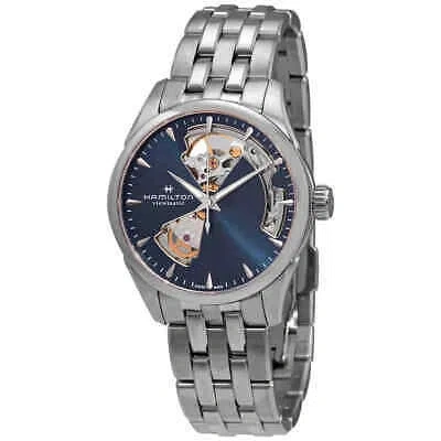 Pre-owned Hamilton Jazzmaster Automatic Blue Dial Ladies Watch H32215141