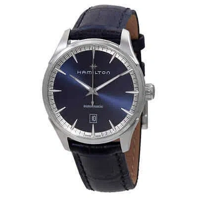 Pre-owned Hamilton Jazzmaster Automatic Blue Dial Men's Watch H32475640