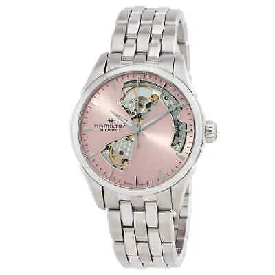 Pre-owned Hamilton Jazzmaster Automatic Pink Dial Ladies Watch H32215170
