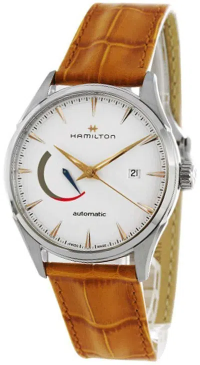 Pre-owned Hamilton Jazzmaster Brown Leather Automatic Men's Watch H32635511