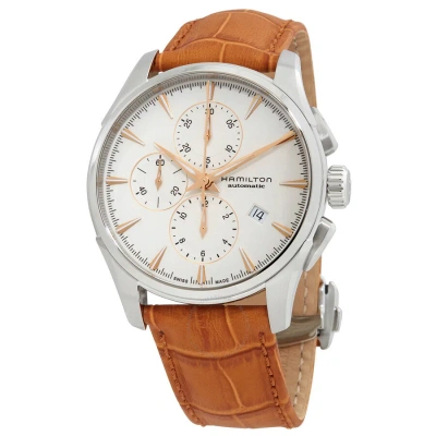 Hamilton Jazzmaster Chronograph Automatic White Dial Men's Watch H32586511 In Brown