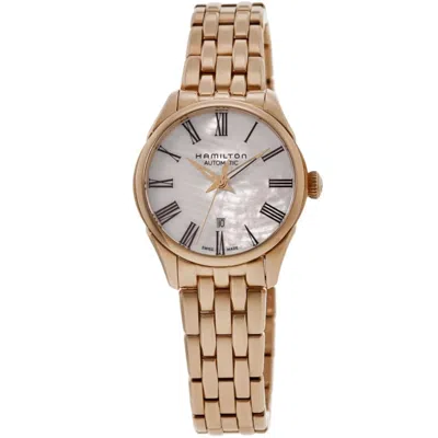 Hamilton Jazzmaster Lady Auto Mother Of Pearl Dial Steel Women's Watch H42245191 In Multi