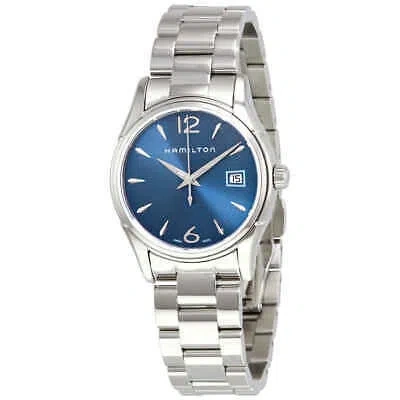 Pre-owned Hamilton Jazzmaster Lady Blue Dial Ladies Watch H32351145