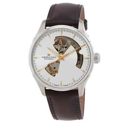 Pre-owned Hamilton Jazzmaster Open Heart Auto Automatic Silver Dial Watch H32675551