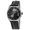 Hamilton Jazzmaster Open Heart Automatic Black Dial Leather Strap Men's Watch H32705731 In Black