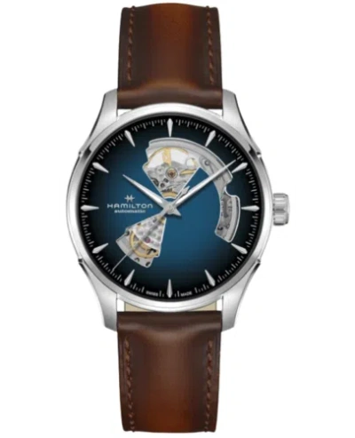 Pre-owned Hamilton Jazzmaster Open Heart Automatic Blue Dial Men's Watch H32675540