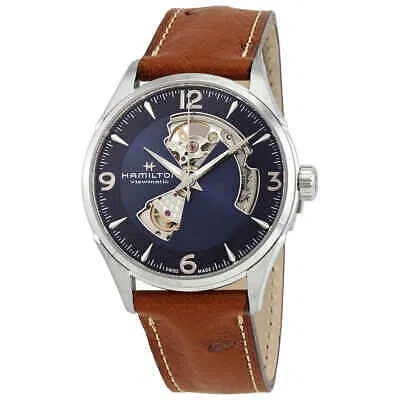 Pre-owned Hamilton Jazzmaster Open Heart Automatic Blue Dial Men's Watch H32705041