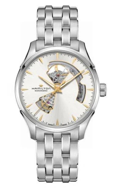 HAMILTON HAMILTON JAZZMASTER OPEN HEART AUTOMATIC BRACELET WATCH, 40MM