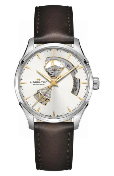 Hamilton Jazzmaster Open Heart Watch, 40mm In Silver