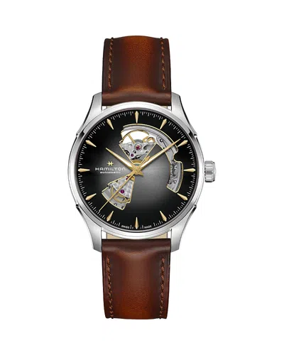 Hamilton Jazzmaster Open Heart Automatic Watch, 40mm In Brown