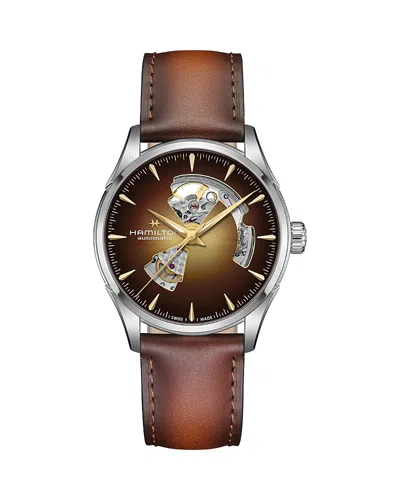 Hamilton Jazzmaster Open Heart Automatic Watch, 42mm In Brown