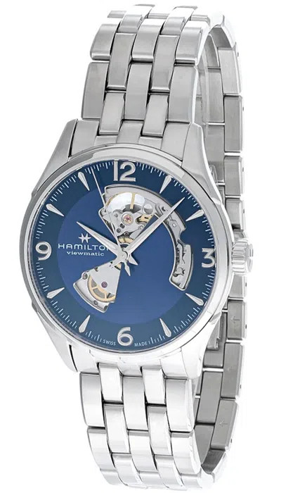 Pre-owned Hamilton Jazzmaster Open Heart Blue Dial Auto Men's Watch H32705141