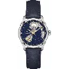 Hamilton Jazzmaster Open Heart Blue Dial Leather Strap Women's Watch H32215642 In Gold