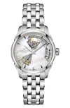 Hamilton Jazzmaster Open Heart Bracelet Watch, 36mm In Metallic