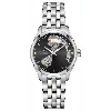 Hamilton Jazzmaster Open Heart Lady Automatic Black Dial Steel Women's Watch H32215130 In Black