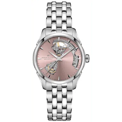 Hamilton Jazzmaster Open Heart Lady Auto In Pink