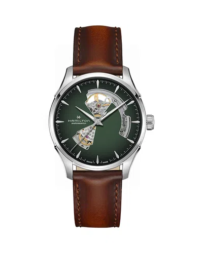 HAMILTON JAZZMASTER OPEN HEART WATCH, 40MM