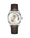 Hamilton Jazzmaster Open Heart Watch, 40mm In Silver/brown
