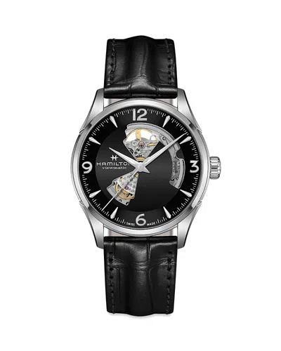 HAMILTON JAZZMASTER OPEN HEART WATCH, 42MM