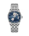 Hamilton Jazzmaster Automatic Open Heart Blue Dial Mens Watch H32705141 In Blue/silver