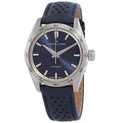 Pre-owned Hamilton Jazzmaster Performer Automatic Blue Dial Ladies Watch H36115640