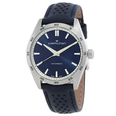 Pre-owned Hamilton Jazzmaster Performer Automatic Blue Dial Men's Watch H36215640
