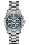 Hamilton Men's Swiss Automatic Chronograph Jazzmaster Performer Stainless Steel Bracelet Watch 42mm In Blue