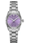 Hamilton Jazzmaster Performer Auto In Silver/purple