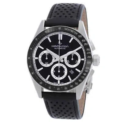 Pre-owned Hamilton Jazzmaster Performer Chronograph Automatic Black Dial Men's Watch