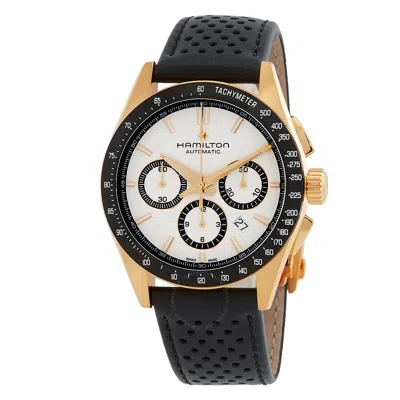 Hamilton Jazzmaster Performer Chronograph Automatic White Dial Men's Watch H36626710 In Black