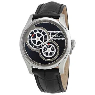 Pre-owned Hamilton Jazzmaster Regulator Cinema Automatic Black Dial Men's Watch H42605731