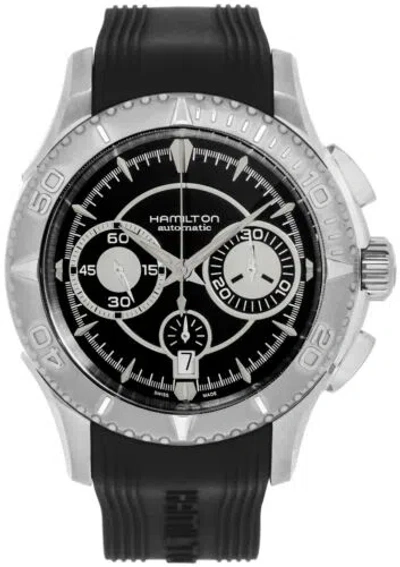Pre-owned Hamilton Jazzmaster Seaview Automatic Chronograph Rubber Men's Watch H37616331