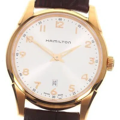 Pre-owned Hamilton Jazzmaster Thinline H38541513 Date Quartz Men's Watch Japan