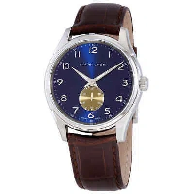 Pre-owned Hamilton Jazzmaster Thinline Quartz Blue Dial Men's Watch H38411540