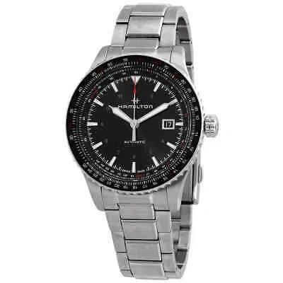 Pre-owned Hamilton Khaki Aviation Automatic Black Dial Men's Watch H76615130