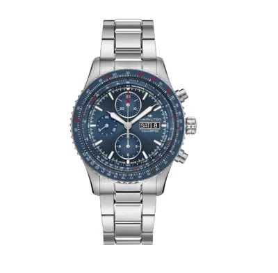 Pre-owned Hamilton Khaki Aviation Automatic Blue Dial Stainless Steel H76746140
