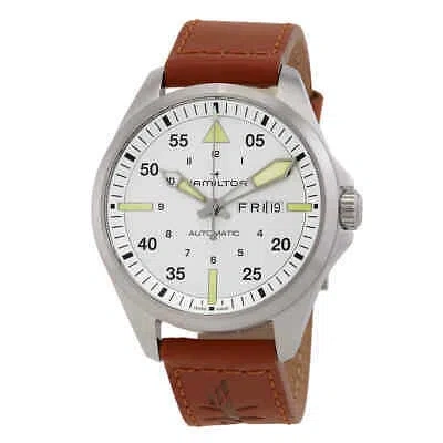 Pre-owned Hamilton Khaki Aviation Automatic Silver Dial Men's Watch H64635550