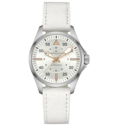 Pre-owned Hamilton Khaki Aviation Pilot Automatic Silver Dial 36mm Men's Watch H76215850