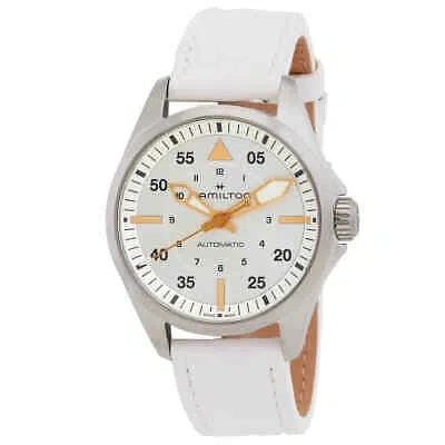 Pre-owned Hamilton Khaki Aviation Pilot Automatic Silver Dial Watch H76215850