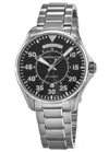 Hamilton Khaki Aviation Pilot Day Date Auto Black Dial Steel Men's Watch H64615135 In Black